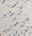 Skifahrer auf Schneebedeckter Berg Wandkunst Sport Weißer Schnee Skifahren Zimmerdekoration von Messer 04